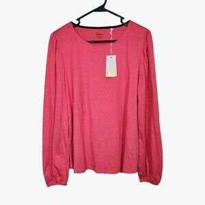 Boden Supersoft Long Sleeve Tee Size 14 NWT